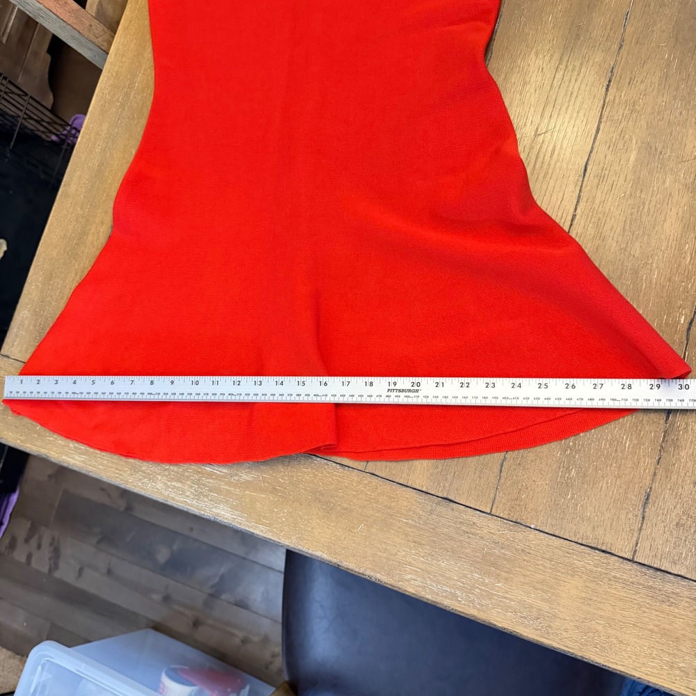 St. John‎ Geranium Red Knit Fit & Flare Dress Women Size 10 K11H0A1 NEW $1,395 - Picture 8 of 16